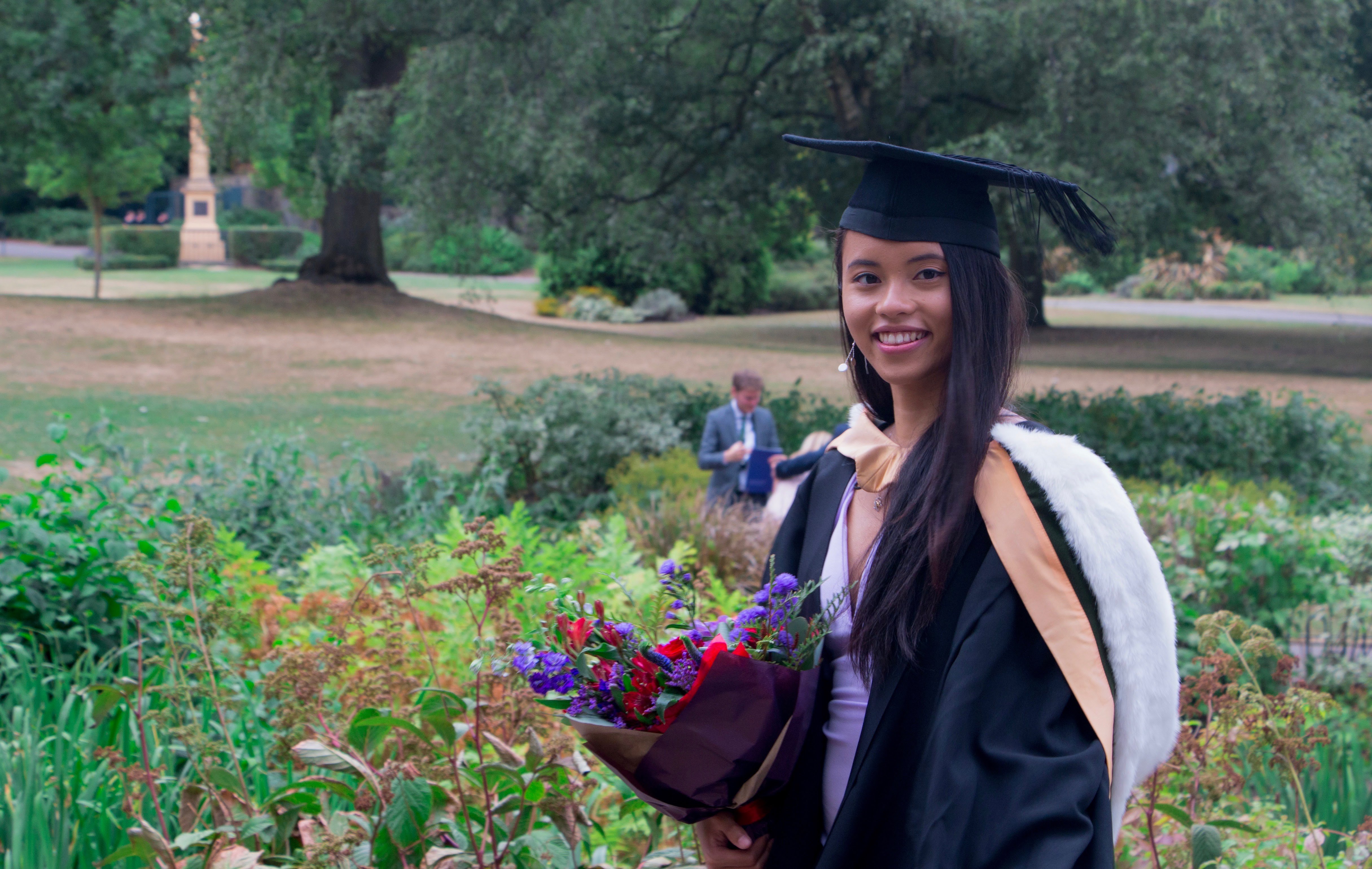 Me in my graduation robe and hat!