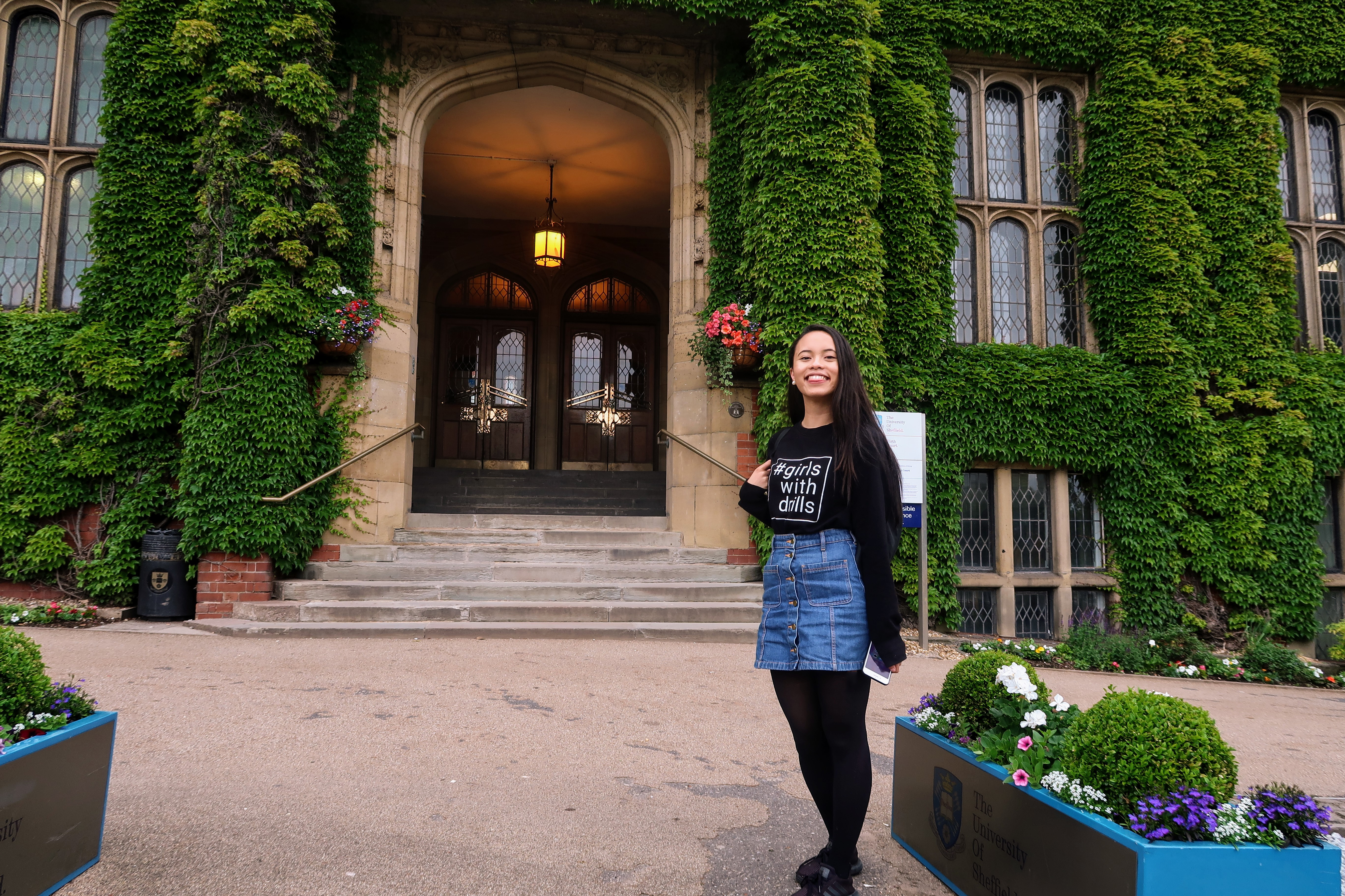 Me standing outside Firth Court