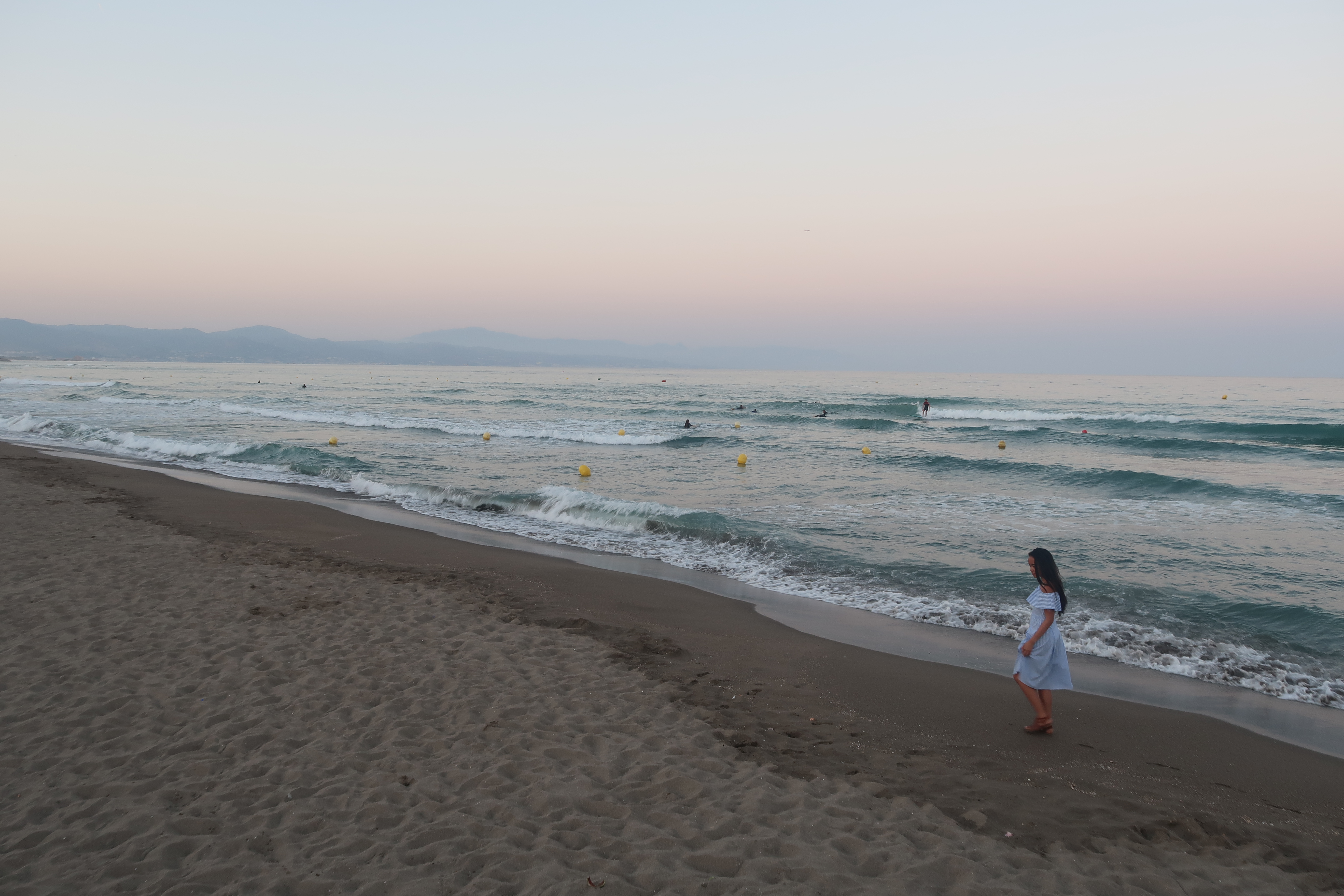 Photo of me walking on the beach