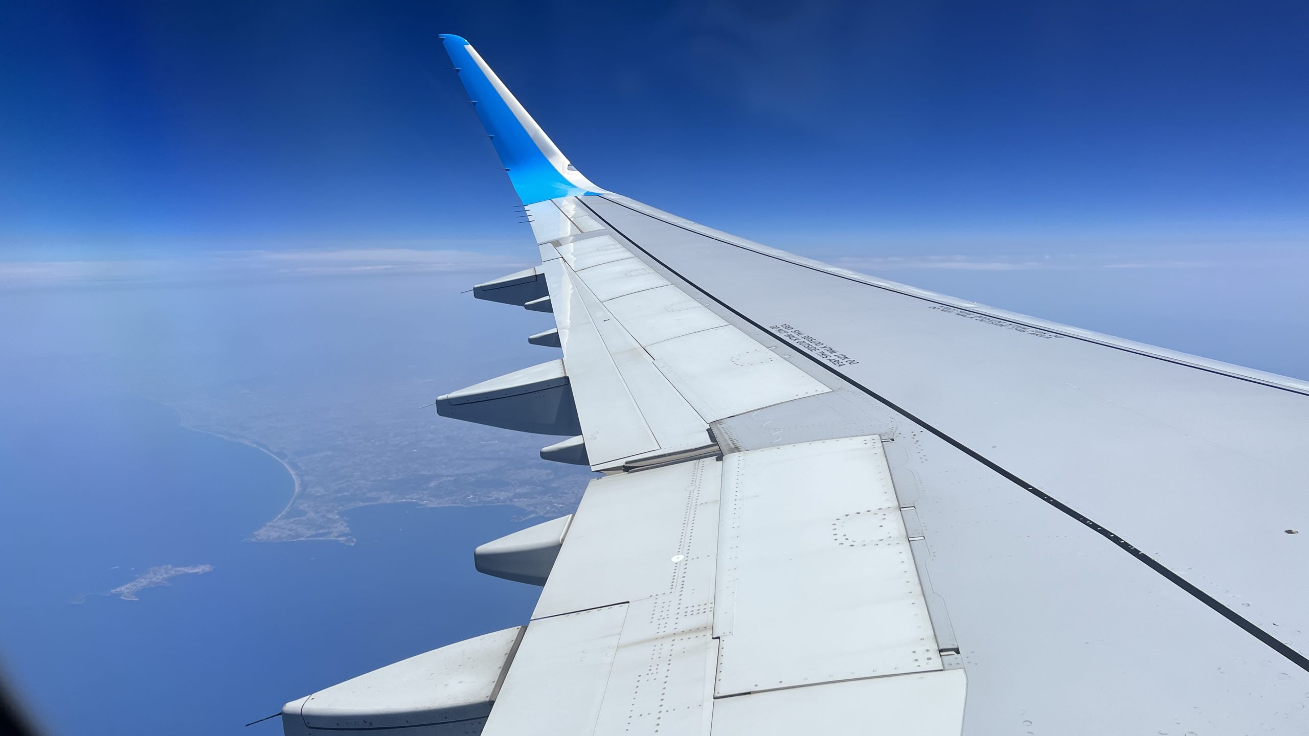 Flying to Athens