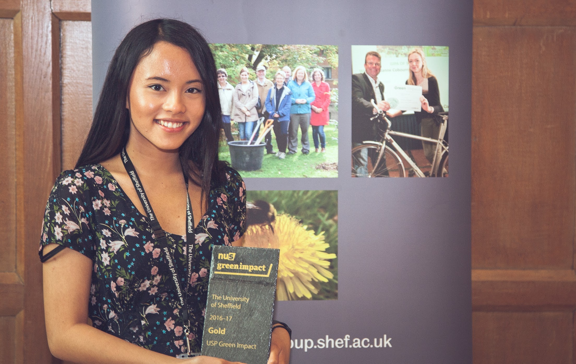 Pauline with her award