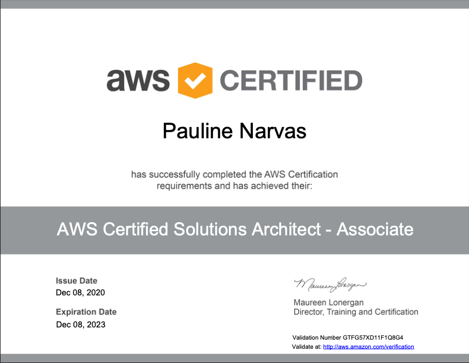 My AWS SAA cert!