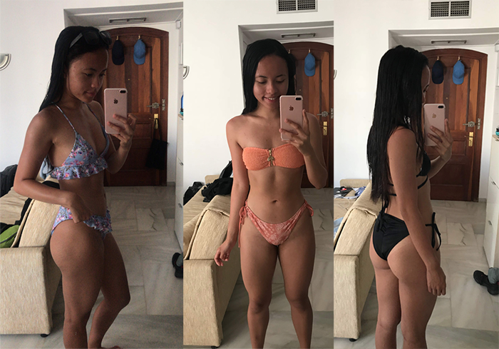 Photos from my beach holiday this year - always the best time to take progress / body shots for me!